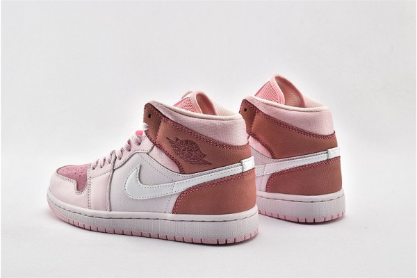 Air Jordan 1 Mid Digital Pink CW5379 600 Womens And Mens Shoes